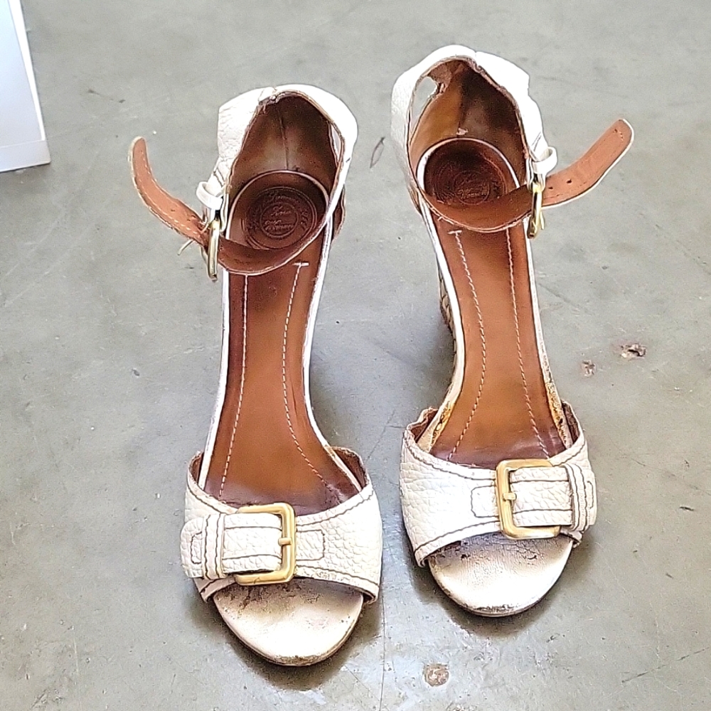 Sandal wedges with ankle strap